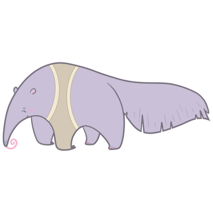 Anita the Anteater wall sticker for kids – cute design for bedrooms, nurseries, and playrooms
