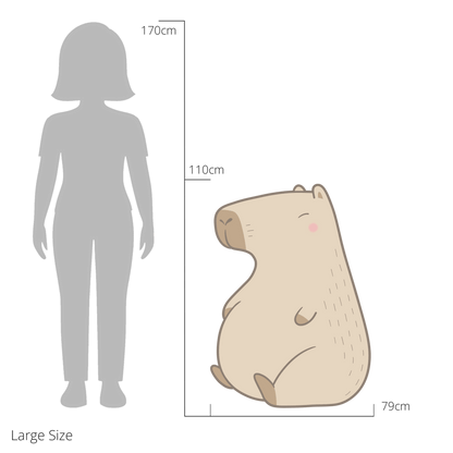 Carlos the Capybara wall sticker size guide – large size dimensions for kids’ bedroom walls