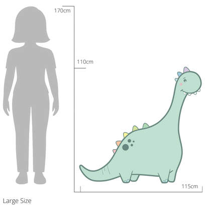 Dottie the Diplodocus wall sticker size guide – large size dimensions for kids’ bedroom walls