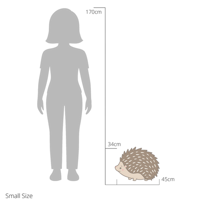 Harry the Hedgehog wall sticker size guide –  small size dimensions for kids’ bedroom wall