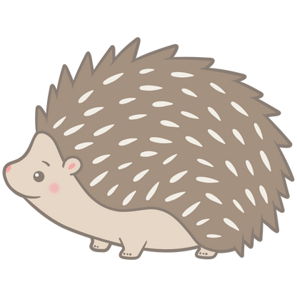 Harry the Hedgehog wall sticker for kids – cute hedgehog design for bedrooms, nurseries, and playrooms