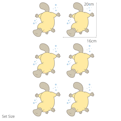 Patrick the Platypus wall sticker size guide – set size dimensions for kids’ bedroom walls