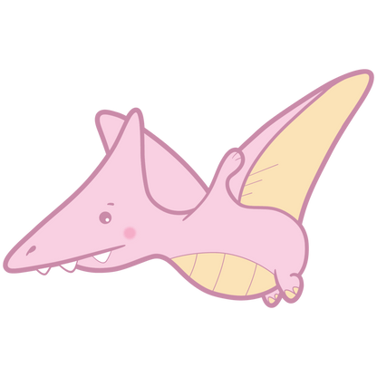 Petra the Pterodactyl wall sticker for kids – cute design for bedrooms, nurseries, and playrooms
