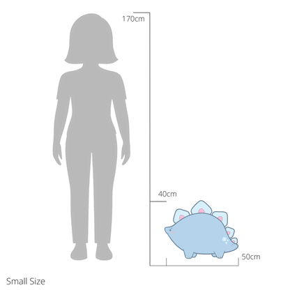 Shelby the Stegasaurus wall sticker size guide – small size dimensions for kids’ bedroom walls