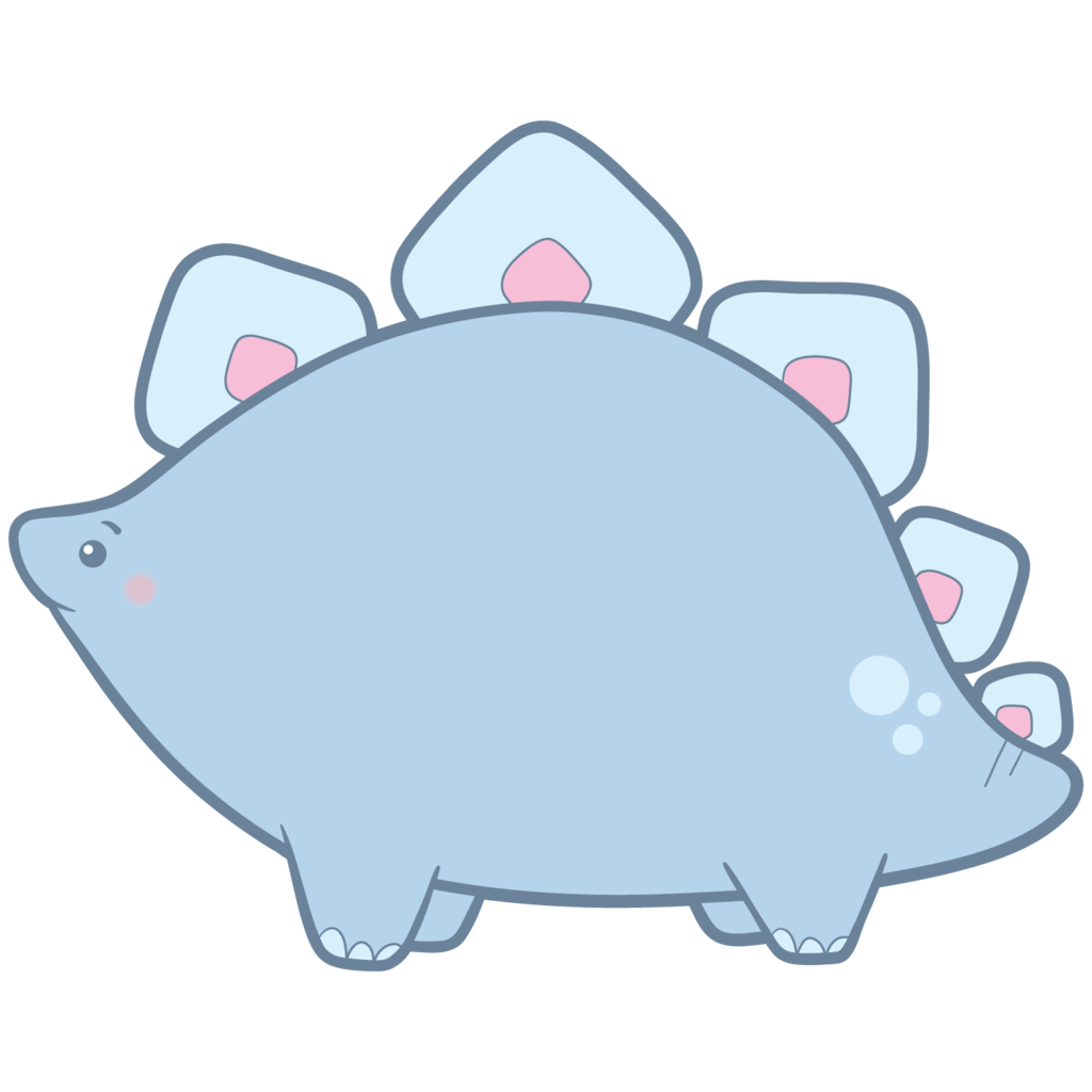 Shelby the Stegasaurus wall sticker for kids – cute design for bedrooms, nurseries, and playrooms
