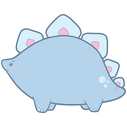 Shelby the Stegasaurus wall sticker for kids – cute design for bedrooms, nurseries, and playrooms
